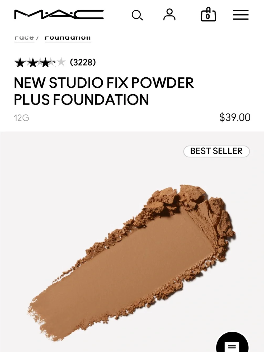 MAC Studio Fix Powder Plus Foundation C8 FULL SIZE 0.52 oz NEW/BOXED.